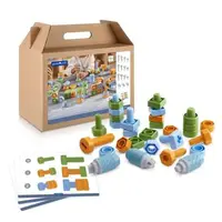 Suruburi si piulite, set de activitati cu 84 piese, Guidecraft