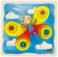 Puzzle din lemn multistrat Goki - Caterpillar