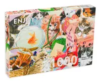 Puzzle Enjoy din 1000 de piese - Pisicui curiosi