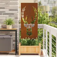 vidaXL Ecran de intimitate pentru grădină Ruginit 50 x 140 cm
