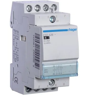 Contactor 25A, 4NI, 24V Hager ESD426