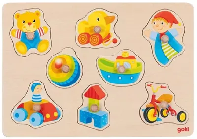 Puzzle cu mânere Goki - Jucăria mea de primăvară
