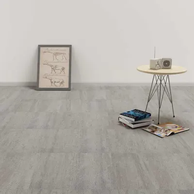 vidaXL Plăci de Pardoseală Gri închis melanj 5,11 m² 55 buc. PVC