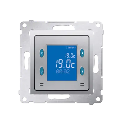 Termostat digital cu afisaj electronic si senzor interior (modul); 16 (2) A, 230V ~; argintiu mat metalizat
