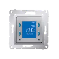 Termostat digital cu afisaj electronic si senzor interior (modul); 16 (2) A, 230V ~; argintiu mat metalizat