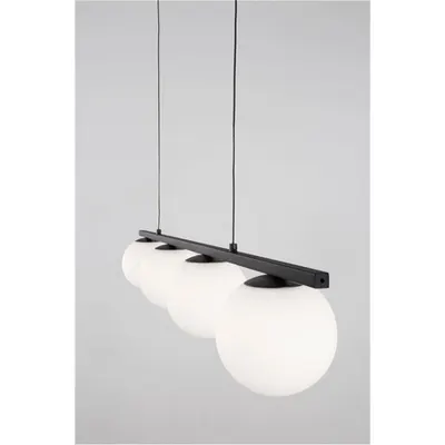 Lampa suspendata JOLINE Nisipiu Negru Metal & Aluminiu Alb Opal Sticla LED 32W 230V 2060Lm 3200K IP20