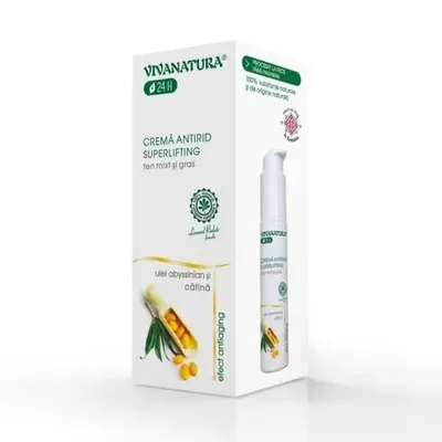 Cremă Antirid Superlifting Ten Mixt și Gras, 45ml | Vivanatura