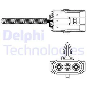 Sonda lambda (numar de fire 3, 385mm) RENAULT CLIO II, KANGOO, KANGOO EXPRESS 1.2 1.2LPG dupa 1997