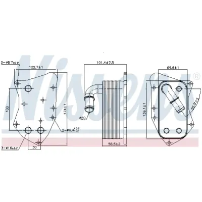Radiator ulei, ulei motor NISSENS 90804