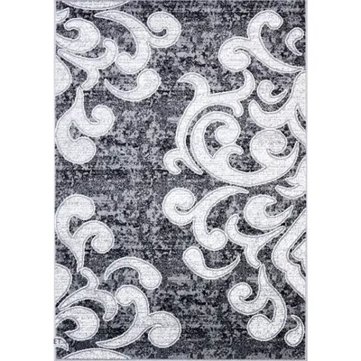 Covor Cappuccino Ramuri Gri, Dreptunghiular, 100 cm x 200 cm, 16028