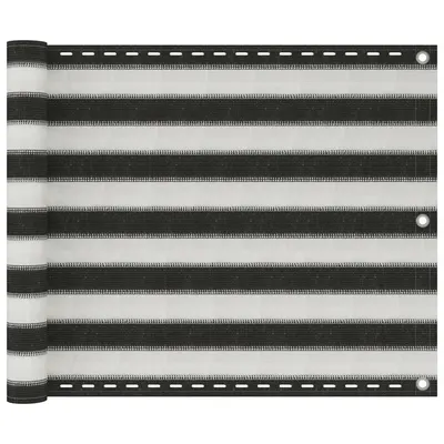 Gossi paravan pentru balcon, antracit si alb, 75 x 300 cm, hdpe