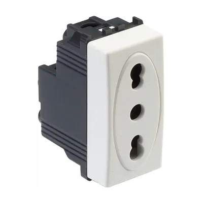 Priza 2P+T 10-16A, 1 modul, alb