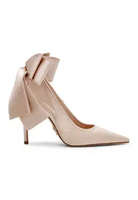 Pantofi cu varf ascutit si funda Teacup - Crem
