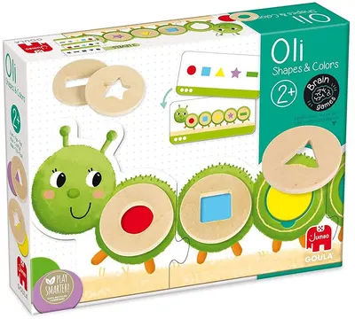 Joc pentru copii Goula - puzzle Caterpillar, forme și culori
