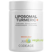 Turmeric Lipozomal Fermentat + Piper Negru + Curcumin + Ghimbir 90cps