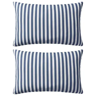 Gossi perne de exterior, 2 buc., bleumarin, 60x40 cm, imprimeu dungi