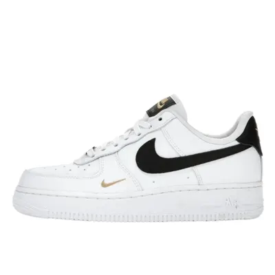 Air Force 1 Low '07 Essential White Black Gold Mini Swoosh