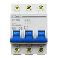 Intrerupator automat tripolar RITONI BRT 4.5kA MCB 10/3/C 10A