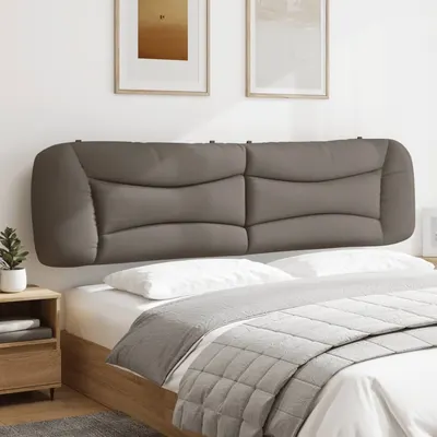 vidaXL Pernă pentru tăblie de pat, Hvar, gri taupe, 200 cm, material textil