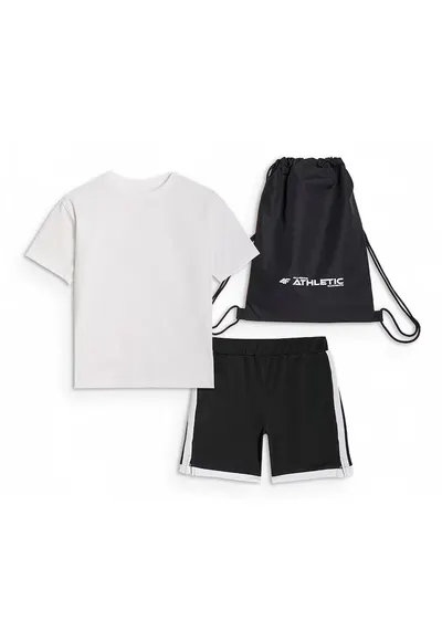 Set Sport Educatie Fizica Copii Unisex Negru Junior - Alb/Negru