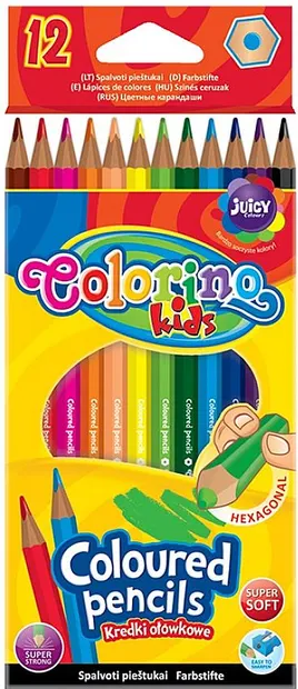 Set de creioane colorate Colorino Kids - 12 culori