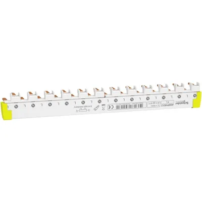 Pieptene (busbar) 1L+N, 9 mm rotatie, 12 module, 80A Acti9 Schneider A9XPH612