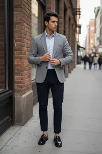 Sacou barbati slim fit dungi C100 P19-1.1