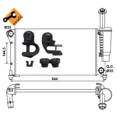 Radiator, racire motor NRF 53075