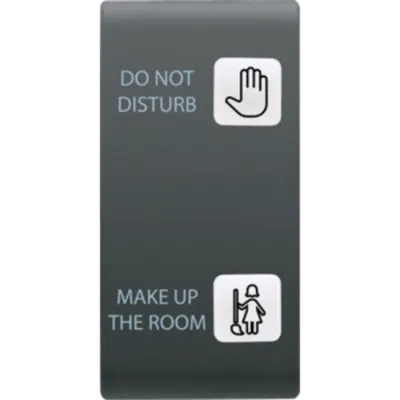 Tasta buton pentru PUSH-BUTTON PANEL - HOTEL SOLUTION - 2 lentilaES - DND+MUR - 1 MODULE - NEGRU