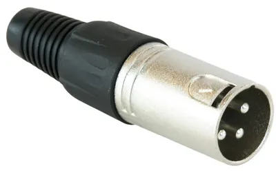 Conector Master Audio - XLR-M, argintiu/negru