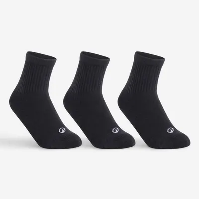 Set de 3 perechi de șosete lungi RS 100 negru Copii
