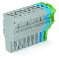 1-conductor female plug; 2.5 mm²; 9-pole; 2,50 mm²; gray, blue, green-yellow