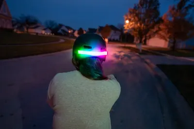 Lumina led RGB pentru casca