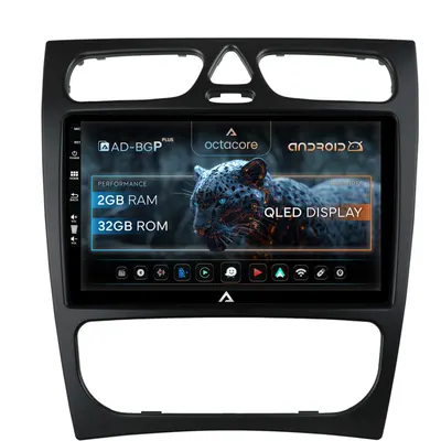 Navigatie Mercedes Benz C-Class W203 (2000-2005), Android, P-Octacore 2GB RAM + 32GB ROM, 9 Inch - AD-BGP9002+AD-BGRKIT416