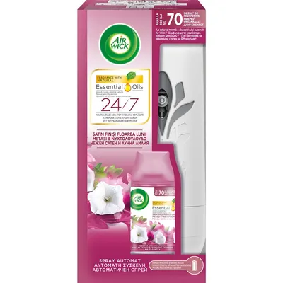 Odorizant de Camera Air Wick Freshmatic Aparat + Rezerva Satin & Moon Lily, 250 ml