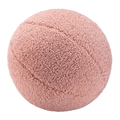 Pernă decorativă pentru copii roz cu tapițerie din țesătură bouclé Ball – Wigiwama