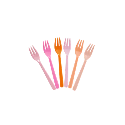 Set de 6 furculite multicolore