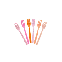 Set de 6 furculite multicolore