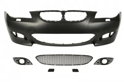 Bara (Fata, M-PAKIET, cu grilaj, cu orificii pentru lampa de ceata, cu orificii pentru spalator de faruri, grunduit) potrivit BMW 5 (E60), 5 (E61) 07.03-02.07