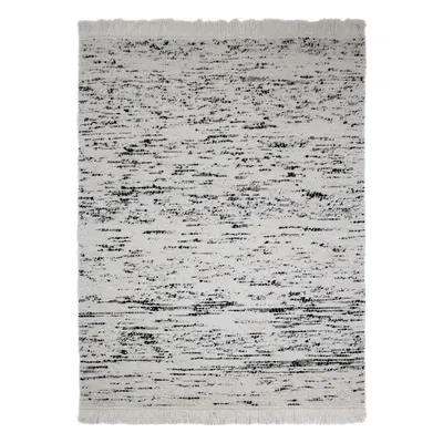 Covor gri/fildeș țesut manual din lână 140x200 cm Ellsa – Flair Rugs