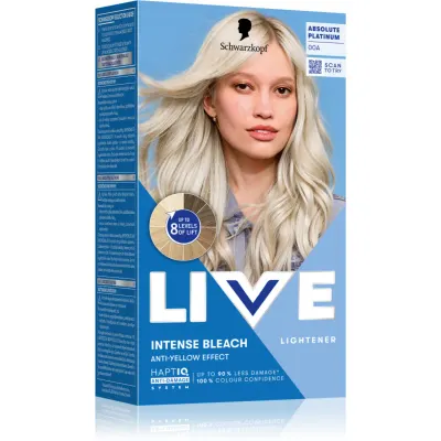 Schwarzkopf LIVE Intense Bleach decolorant pentru păr 00A Absolute Platinum 1 buc