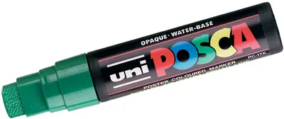 Marker permanent Uni Posca Bevel Tip - PC 17K L, 15mm, verde