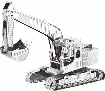 Puzzle 3D de metal Tronico - Excavator pe senile
