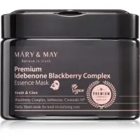 Mary&May Premium Idebenone Blackberry Complex Essence Mask mască textilă hidratantă cu efect de întărire pachet mare 20 buc