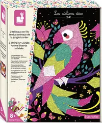 Kit creativ Janod - carti de cusut, animalele junglei