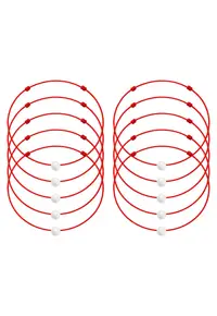 Set de bratari martisor cu perla Preciosa - 10 bucati - 65874 - Alb