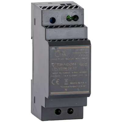 Alimentator cu montaj pe sina DIN, cu iesire de CC reglabila 90-264VAC,0,88A/DC12V,2A/24W