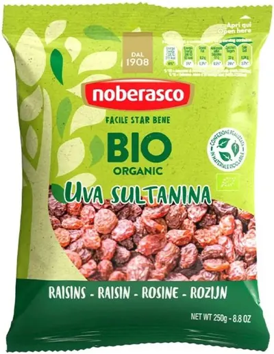 Stafide bio, 250 g, Noberasco