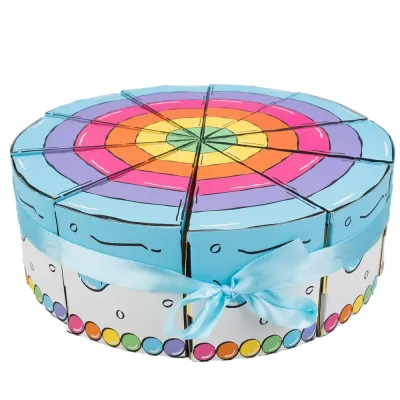 Set cutii mărturii tort curcubeu (set 10 felii) - Default Title