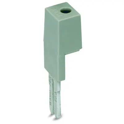 Test plug adapter; 11.6 mm wide; for 4 mm Ø test plugs; gray